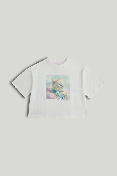 MOTHERCARE Cream Cat T-Shirt