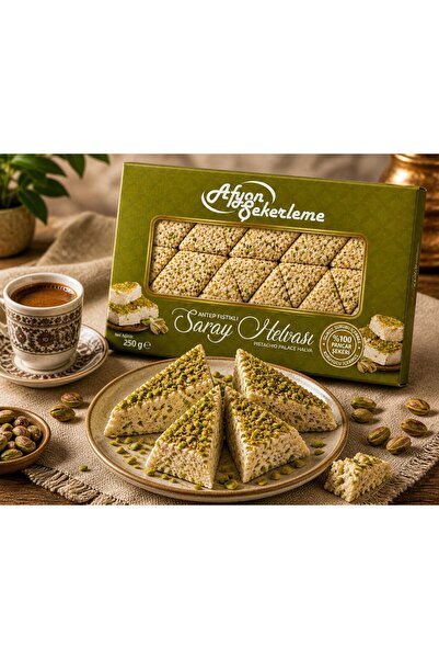 AFYON ŞEKERLEME Antep Fıstıklı Saray Helvası 250 Gr