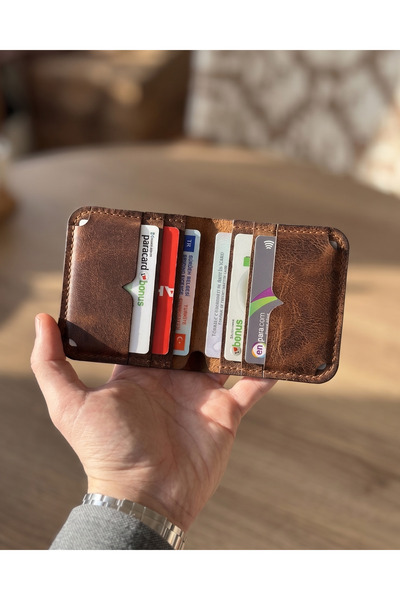 BUO Leather Hakiki Deri Erkek Modern Klasik Cüzdan, Nakit Bölmeli, Gerçek Der...