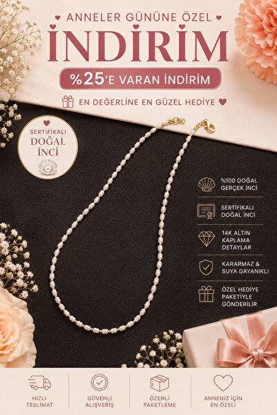 PORSE Sertifikalı 3 mm Gerçek Doğal İnci Kolye - Şık, Zamansız, Günlük Kullan...