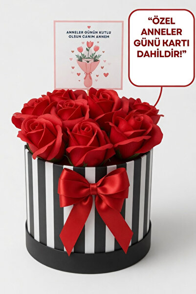 Sole Özel Mesaj Kartlı 9 Kırmızı Gül Çiçek Buketi Sevgiliye Arkadaşa Doğum Günü İçin Hediye