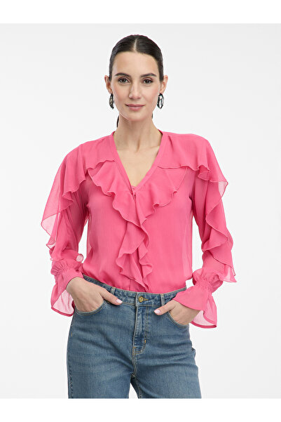 ORSAY Pink blouse with flounces
