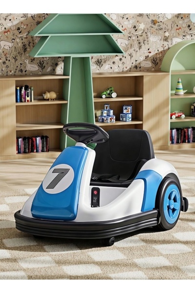 Bojasmiial Kids Electric Bumper Car Dual Control Modes 360 Degree Spin Safe D...
