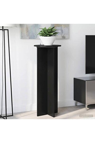 vidaxl Suport pentru plante 2 pcs Negru Ã˜40 x 100 cm Lemn prelucrat