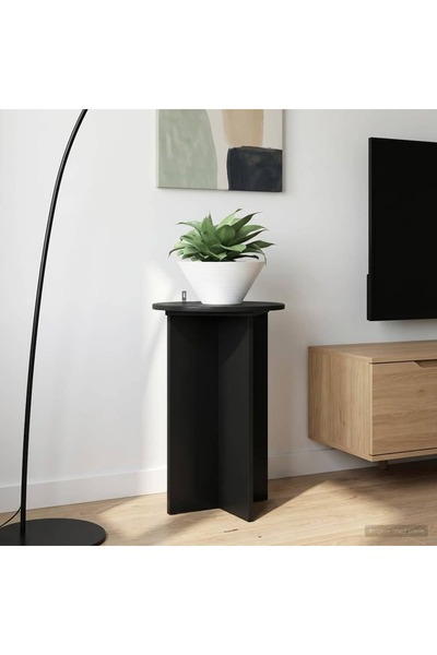 vidaxl Suport pentru plante 2 pcs Negru Ã˜40 x 60 cm Lemn prelucrat