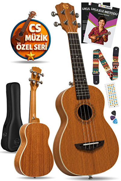 Fourtune Sydra UKS-23M Concert Ukulele Maun Ağacı Profesyonel Ukulele Seti