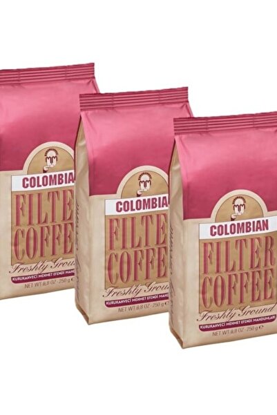 Mehmet Efendi Kurukahveci Colombian Filtre Kahve 3 x 250 G