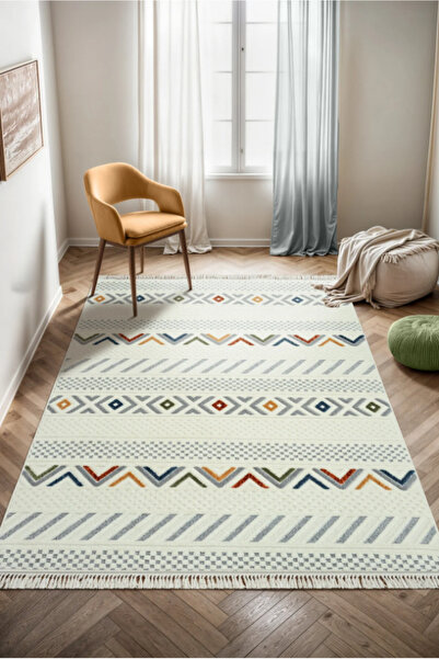 Generic Brand Multi Modern Woven Ethnic Patterned Curly Carpet Dust-Free Livi...