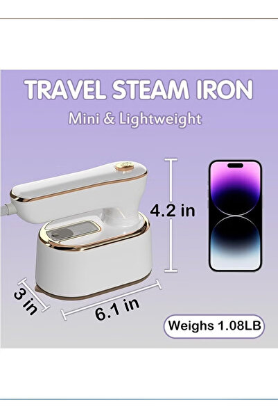 Yoawllty Garment Steamer - Fast Heat-Up Iron Steamer for Clothes,High-Power Portable Iron, Small Size Travel Steamer Iron, College Dorm Home Essentials