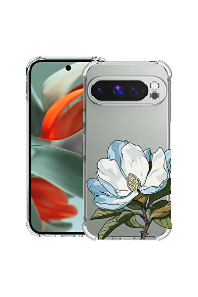 bestcase Husă Antișoc pentru Google Pixel 10 Pro XL, Floral - Magnolie Albast...