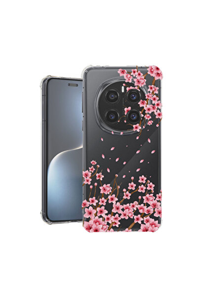 bestcase Husă Antișoc pentru Honor Magic7 Pro, Florală - Floare de cireș roz,...