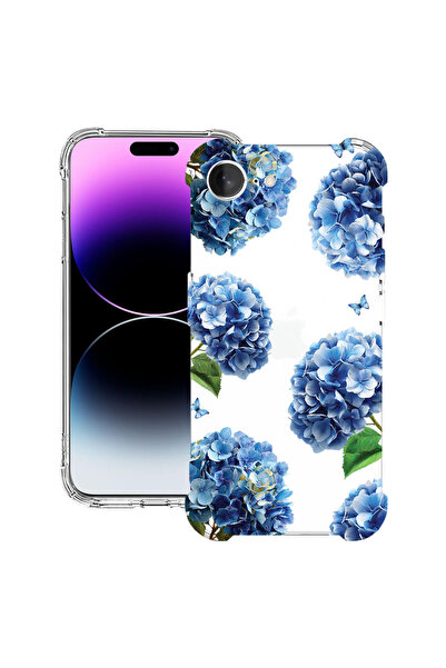 bestcase Husă Antișoc pentru Apple iPhone 16e / 17e, Florală - Hortensie Drăg...