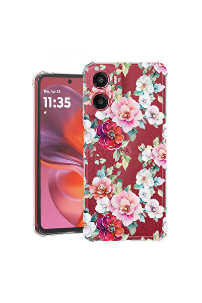 bestcase Husă Antișoc pentru Motorola Moto G06, Model Floral - Camelia, 20784...