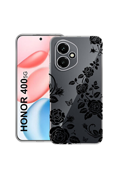 bestcase Αντικραδασμική Θήκη για Honor 400, Φλοράλ - Μαύρο Τριαντάφυλλο, 2041...