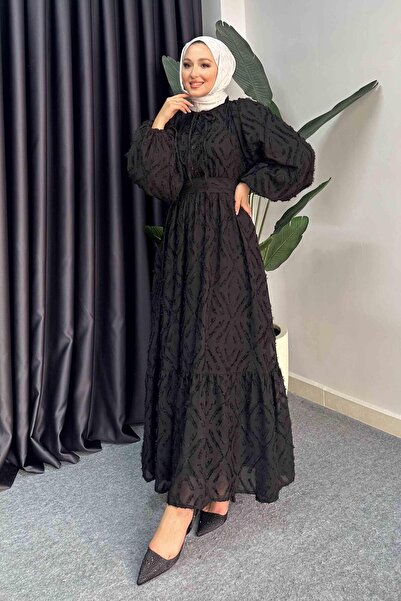 Rimel Moda Rose Elbise Siyah