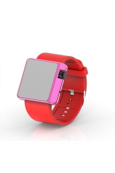 Saat - Pembe Edition - Kırmızı Kayış Unisex