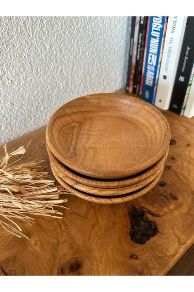 Carveni Natural Wooden Bowl, Presentation Bowl, Snack Bowl, Sauce Bowl, Set of 4