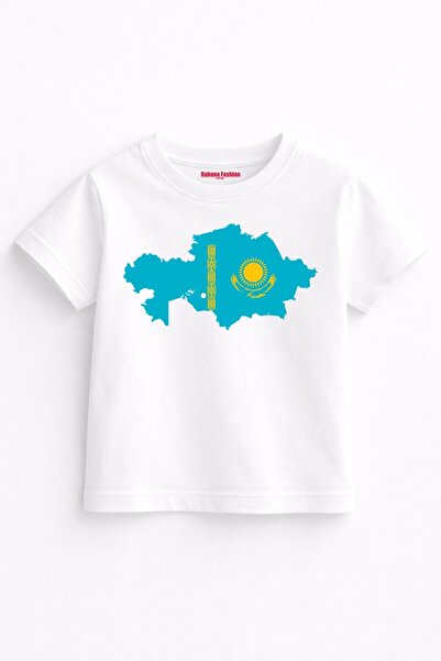 Rabona Fashion Tricou pentru copii cu harta Kazahstanului