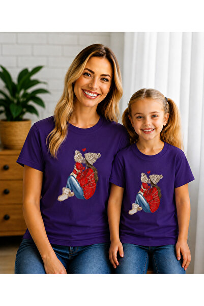 VODEXA Tricou supradimensionat pentru mamă și fiică, tricou pentru pereche, 1...