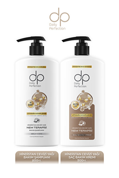 dp Daily Perfection Şampuan Hindistan Cevizi Yağı 800 ml & Saç Bakım Kremi Hi...