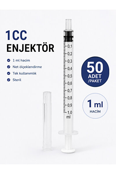 Genject 1 ML 3 PARÇA 26G 0.45X13MM KAHVERENGİ UÇLU ENJEKTÖRÜ (50 ADET) STERİL...
