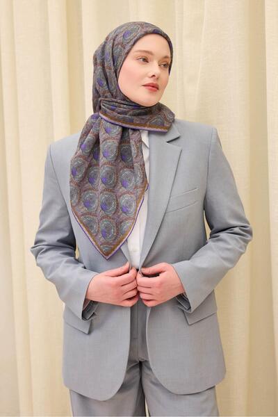 Silk Home وشاح مونار بتصميم برعم الليمون 90x90