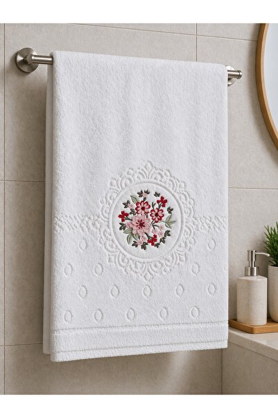 Bella Home Yoncagül 50x90 cm El Havlusu | 6 Adet | Kadife Dokulu, Jakarlı & 3...