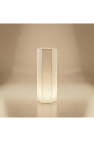 MYASEM STORE ستاند عرض شكل ثماني مع إضاءة LED مقاس كبير 40 × 97 سم بلاستيك LLDPE