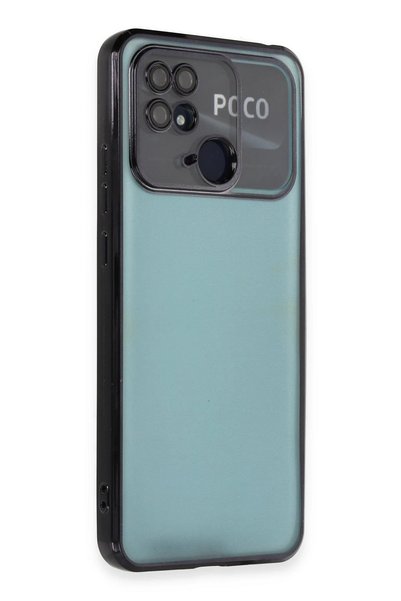 New Face ILKESHOP حافظة سيليكون جديدة لهاتف Redmi 10C مع عدسة (182812) - أسود