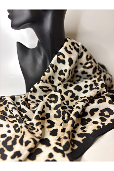 BHR AKSESUAR Eșarfă pătrată cu model leopard, cu două fețe (70x70 cm)
