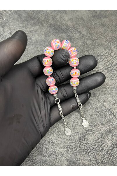 Mos Tespih Zaza Sallamalık Embroidered High-End Powder Amber Prayer Beads