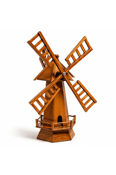 OEM Garden’s Dream Moară Decorativă din Lemn cu 2 Axuri Rotative 100cm inaltime