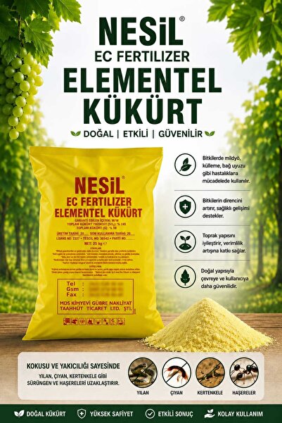 Nesil Elementel Kükürt 25 Kg