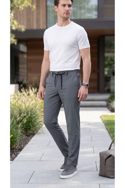 SIENTA Regular Fit Kesim Yan Cep Likralı Beli Lastikli Poliamid Jogger Erkek ...