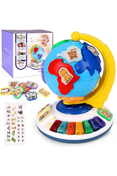 Junios Centru de activitati glob pamantesc cu lumini, sunete si puzzle contin...