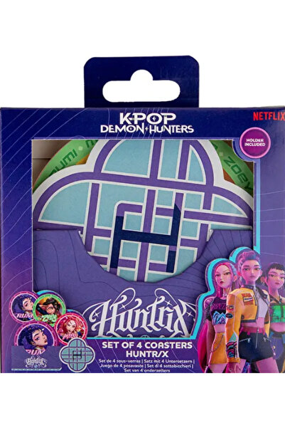 Cinereplicas Set of 4 Coasters - KPop Demon Hunters - Huntr/X