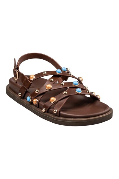 Envie Shoes Γυναικεία Πέδιλα FLATFORM SANDALS E96-23282-28 Καφέ