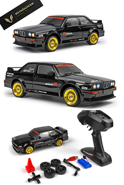 shop 1:16 Uzaktan Kumandalı Drift Araba BMW E30 Siyah Kasa 4x4 Işıklı Şarjlı ...