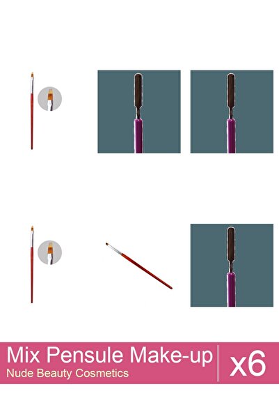 Makeup Set Mix 6 products Makeup Brushes: Oranjollie Ombre Gel Brush, Manicur...