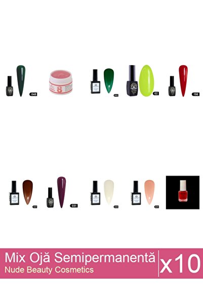 Makeup Set Mix 10 produse Nail Oja: Oja semipermanentă Global Fashion, Gel po...