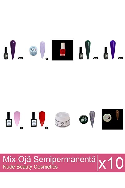 Makeup Set Mix 10 produse Nail Oja: Starry Night, Builder Gel , 15 g , Nr 06,...