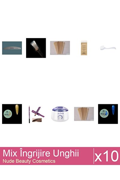 Makeup Set Mix 10 produse Ingrijire Unghii: Incalzitor ProWax, Creion sprânce...