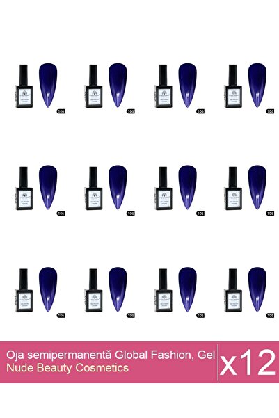 Makeup Set of 12x Global Fashion semi-permanent nail polish, Gel polish Elite...