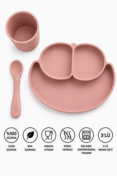 ERMA HOME Vakum Tabanlı Silikon Mama Seti – Kaymaz & Güvenli Beslenme