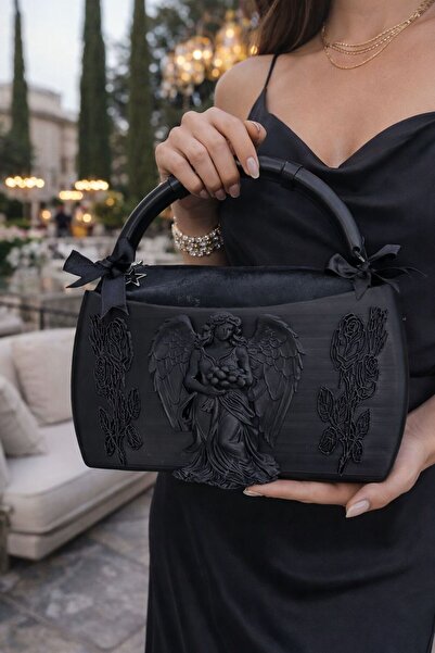 TIGEA Accessories حقيبة يد نسائية فاخرة ثلاثية الأبعاد بتصميم ملاك مميز (بلاس...