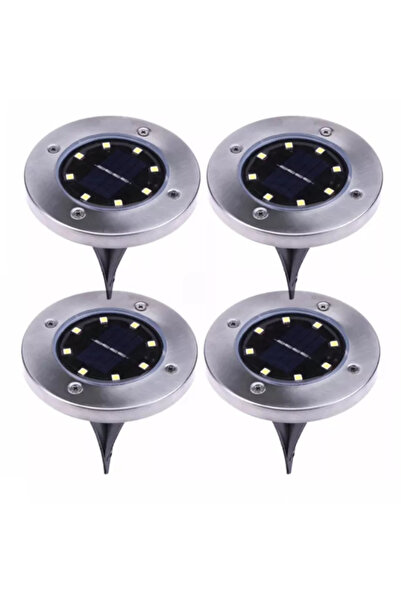 OEM Set of 4 solar lamps with 8 LEDs for the garden