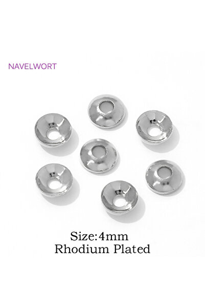Choice 100 pieces Rhodium Plated 4mm/5mm 18K Gold Plated Brass Beads Caps Spa...