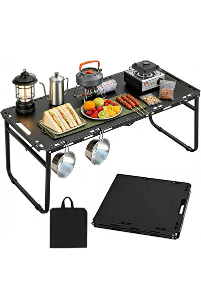 Diason Foldable Camping Table with Gas Struts, Camping Table Folding Portable...