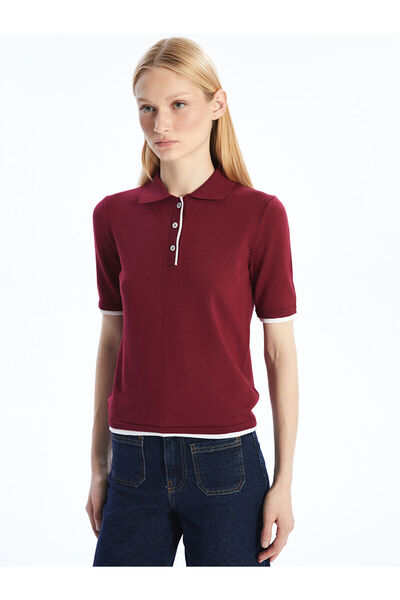 LC Waikiki Nevavm Women's Polo Collar Knitwear Sweater with a Difference