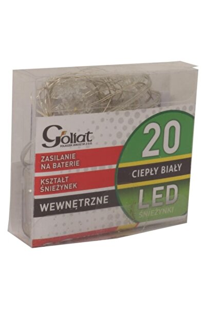 Goliat Lumini de Crăciun, 10 LED-uri, alb cald, alimentate cu baterii AA, pen...